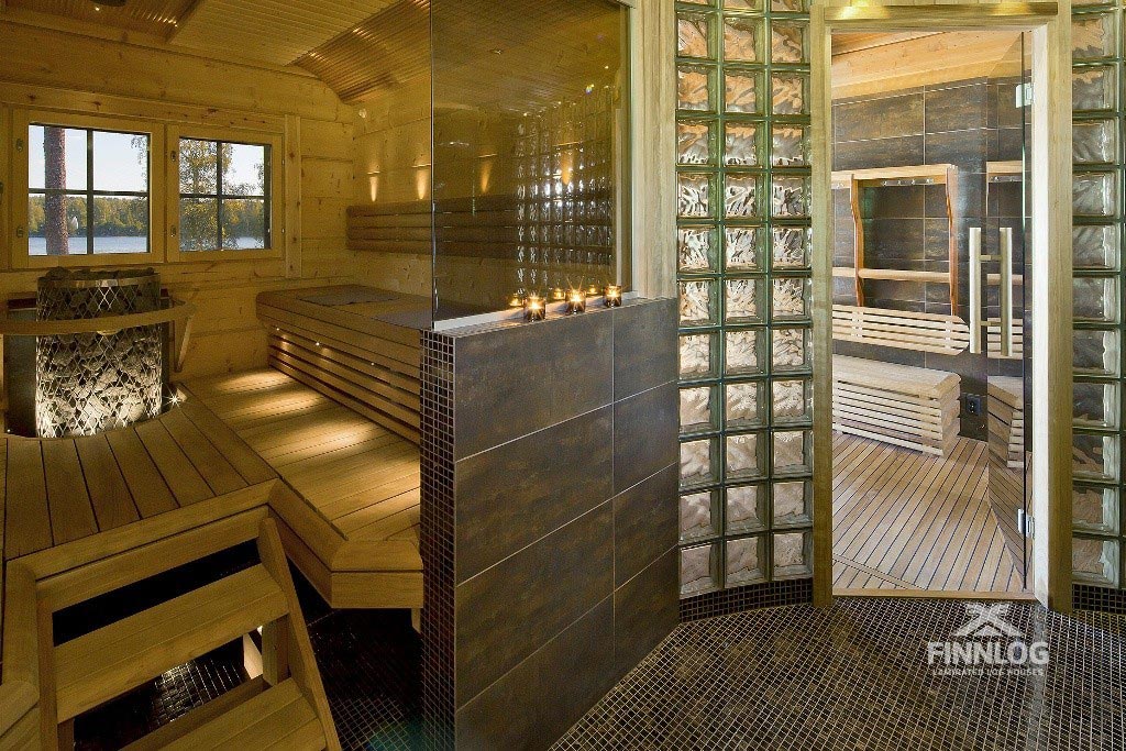 Draco Blockhaus - Wellnessbereich mit Sauna